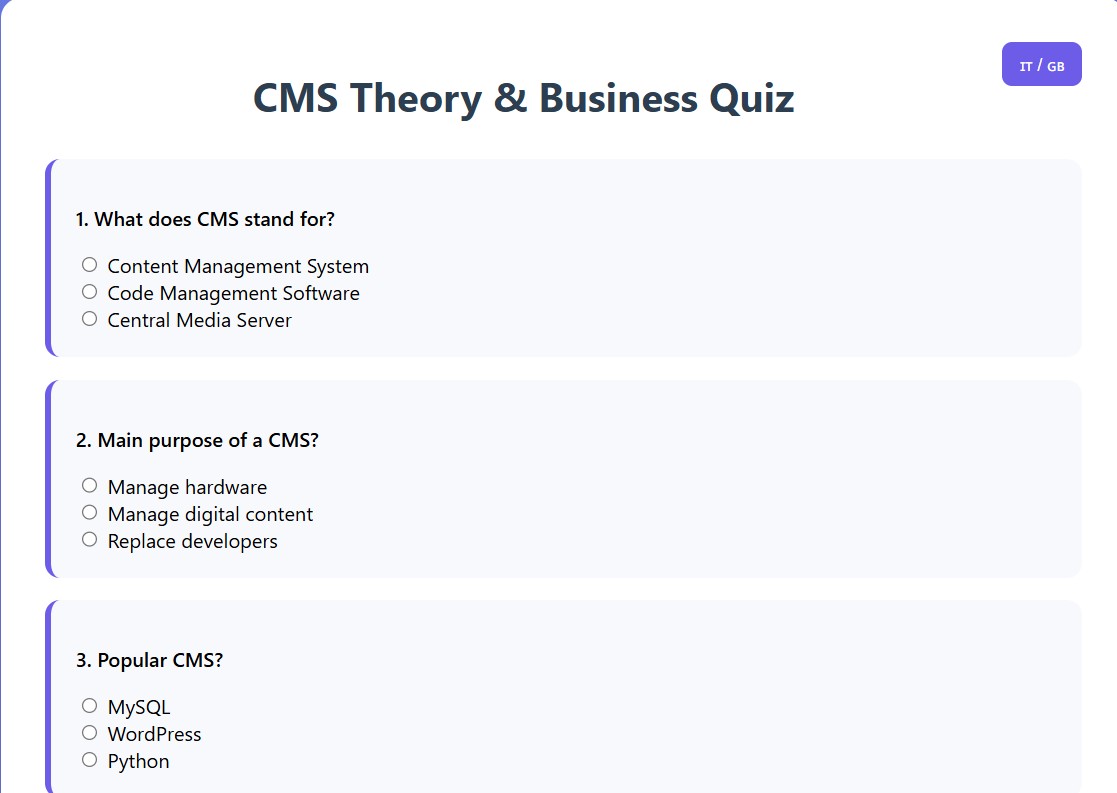 CMS Governance Simulator